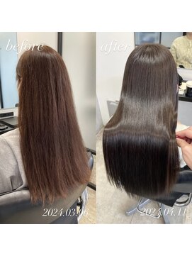 サロウィン 池袋(SALOWIN) 【 before & after 】美髪縮毛矯正 × ダークグレージュ#131