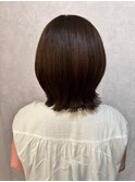 大人かわいい外ハネくびレイヤー 髪質改善Tr＋夏カラー#2