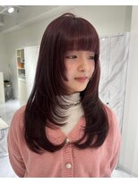 アンダーバーホワイトモデ 河内長野(_WHITE mode) ハイライトカラーミルクティーベージュレイヤーカット
