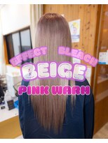 ヘアーメイク ダンス(hair make DANCE) エフェクトブリーチリタッチ ピンクウォームベージュ