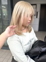 イロウ 天神大名店(IROW)&nbsp;ハイトーン　ブロンドカラー　ケアブリーチカラー【天神大名】