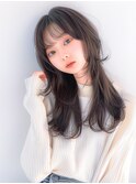 ウルフカット/フェイスレイヤー/シースルーバング/アッシュ