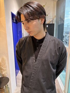 ユニ(uni) メンズセンターパートウルフ