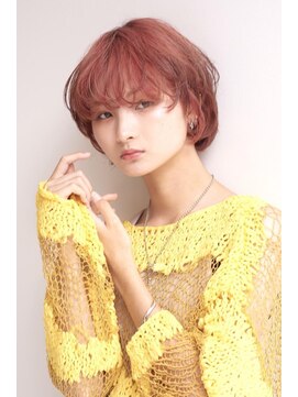 サラビューティーサイト 九大学研都市店(SARA Beauty Sight) 【林style】ショート / アプリコットピンク / ハイトーンカラー