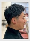 メンズ 爽やかビジネスショートスタイル ソフトツーブロック