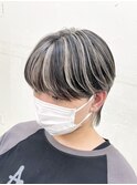 メンズハイライト20代30代40代◎フェザーパーマメンズメッシュ