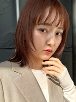 ミンクス 原宿店(MINX)&nbsp;外ハネボブ 暖色ボブ 顔まわりレイヤーボブ