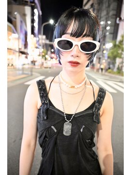 キジ(KIJI) レイヤーボブ/ミニボブ/ブルーカラー/ブルーアッシュ/ハイトーン