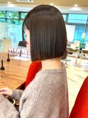 耳にかけても可愛い丸みボブ