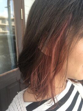 アズグロウヘアー(AS GROW HAIR) インナーピンク×ボブパーマ/【帯山/長嶺/髪質改善/縮毛矯正】