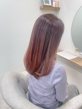 ◆グラデーションピンクベージュ