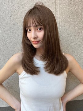 ユーフォリア 青山(Euphoria) マロンベージュカラー&ぱつっとレイヤー