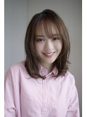ミディアムレイヤー・ボブ/絶壁解消/20代/30代/長め