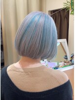 ヨハヘアガーデン(YOHA HAIR GARDEN) ◎デザインカラーボブ @shoki_yoha