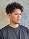 MEN’S/リバースセンターパート/ニュアンスパーマ/新宿