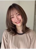 ワンホンレイヤー/ミルクティーブロンド/ダークブルー/高円寺