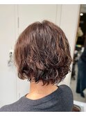 無造作ウェーブボブ