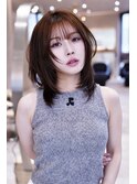 20代30代大人ガーリーレイヤーボブ/顔周り似合わせカット