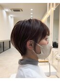 別府ショートボブ顔周りレイヤーカット髪質改善カラー