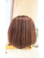 ネス(NESS) ピンクオレンジのハイライトが入ったボブ319