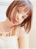 ボブ/切りっぱなしボブ/髪質改善