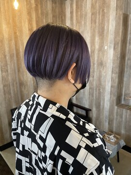 アルム(hair salon Alum) ツーブロックスタイル☆　鮮やかパープルカラー