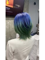 セレーネヘアー(Selene hair) Blue ×Green × Wolf
