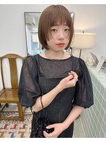 ミルクティーベージュにステップカット