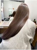 髪質改善カラー/艶々の光沢感のブラウンベージュ