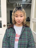 アンメリーアン(Ann merry ann)&nbsp;大人可愛い艶カラーカーキベージュブラウンミニウルフショート