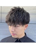波打ちパーマ 波巻きツイストスパイラル ミディアムゆるめパーマ
