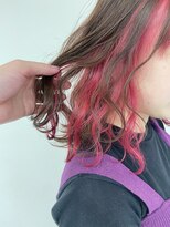 ハピネス 梅田茶屋町店(HAPPINESS)&nbsp;韓国カラー　インナーカラー　チェリーレッド