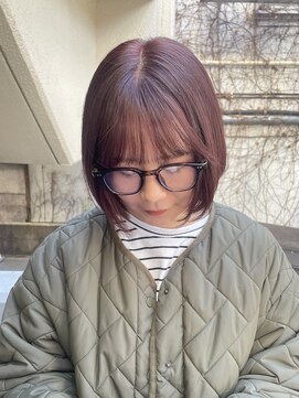 ラミエ バイ メルト 吉祥寺(lamie by melt) 【小川】ピンクベージュ/ボブ/暖色カラー／ブリーチなし