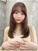 ミディアムレイヤー/レイヤーカット/顔まわりカット/ワンカール