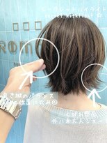 コンティロミー(CONTI ROMMY.) くびれボブ☆マッシュショート◎細めハイライト/くすみベージュ