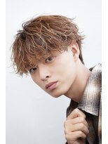 ゴールド 京都(GOALD)&nbsp;茶金ハイライト パーマ マッシュ ウルフ