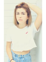 ワースホワイル(WORTH WHILE)&nbsp;マチルダボブピンクベージュインナーグレージュハイライト大人