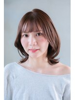 ヘアラウンジ アンリオ(hair lounge an rio)&nbsp;艶ブラウン×顔まわりレイヤーミディ