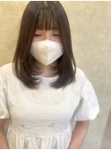 顔まわりレイヤーでつくる♪大人かわいいミディアム