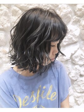 モアナ バイ ヘッドライト 沖縄南風原店(Moana by HEADLIGHT) デジタルパーマ#アッシュ#ボブ#大人かわいい