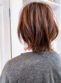 福山市 大人くびれウルフ外ハネ耳かけ簡単スタイリングcaary