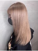 ブロンドカラー　ブロンドヘア　韓国人風　hiro