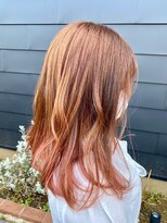 エクラヘア(ECLAT HAIR) インナーカラー ピンクオレンジ