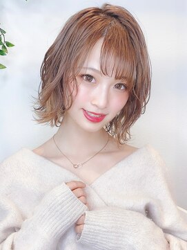 シファー(～Cifer) 大人かわいい小顔ボブレイヤー/インナーカラー透け感グレージュ