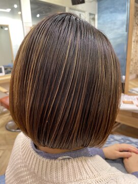 アンフィニー(Infini) 艶ボブ☆コントラストハイライト 野間