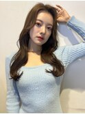 韓国前髪顔周りロング×デザインカラー[心斎橋/髪質改善]