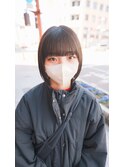#黒髪ボブ#前髪カット#フルバング#ミニボブ