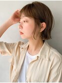 前髪パーマアッシュベージュ黒髪ミディアムアッシュブラウン4