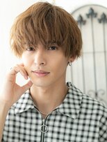メンズヘア ビーセカンド 草加店(MENS HAIR B-2)&nbsp;ハイトーンカラー&ウザバングで目力UP玉ねぎヘアーD草加