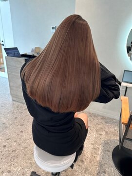 モアナ バイ ラナ 甚目寺店(MoanA BY LANA) デザインカラー/レイヤーカット/ウェットヘア/オリーブベージュ